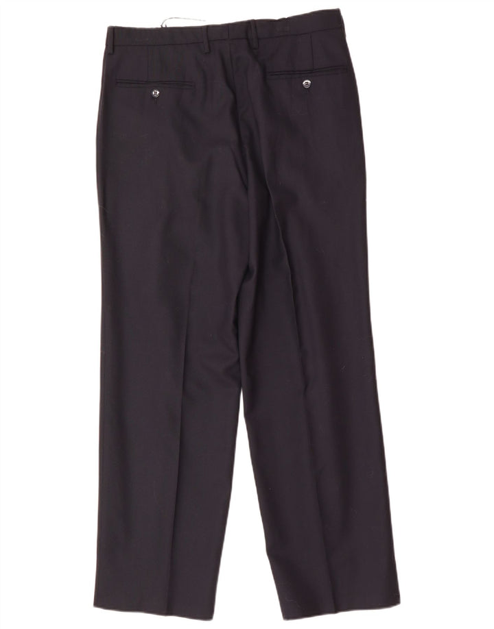 FRAIZZOLI Pantalón de traje con pinzas para hombre IT 48 Medium W32 L29 Azul marino