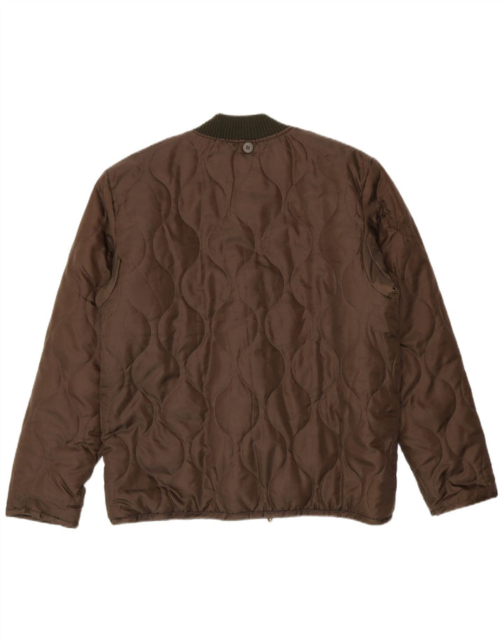 Brandit Chaqueta acolchada con forro para hombre UK 38 Poliéster caqui medio