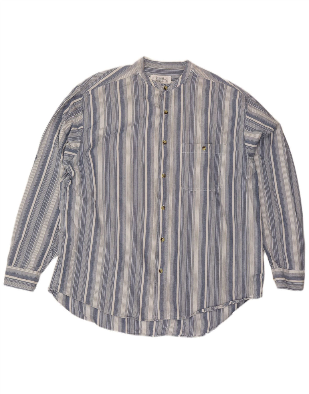 Camisa San Bernardo Hombre XL Algodón Rayas Azul