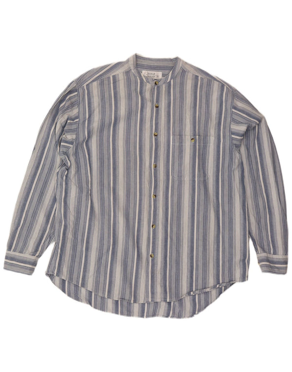 Camisa San Bernardo Hombre XL Algodón Rayas Azul