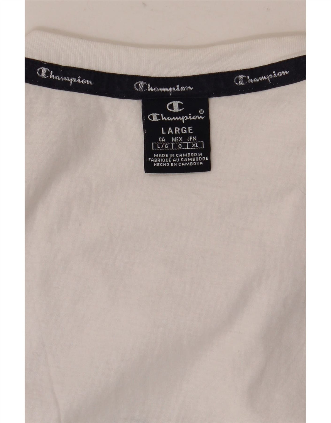 Champion Camiseta para hombre Top Large Blanco Colorblock