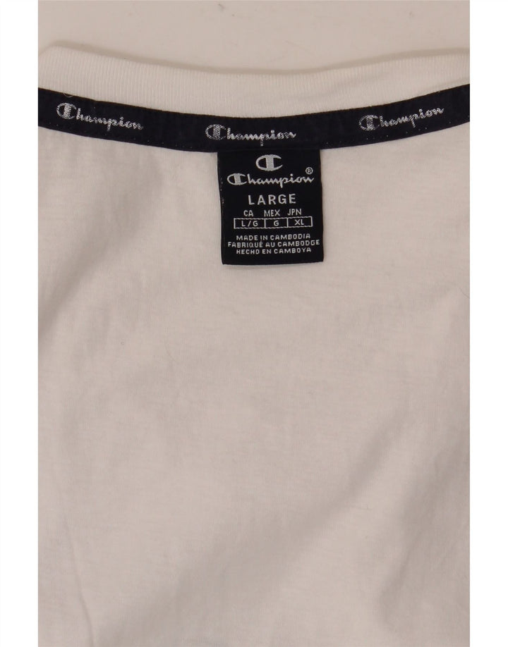 Champion Camiseta para hombre Top Large Blanco Colorblock
