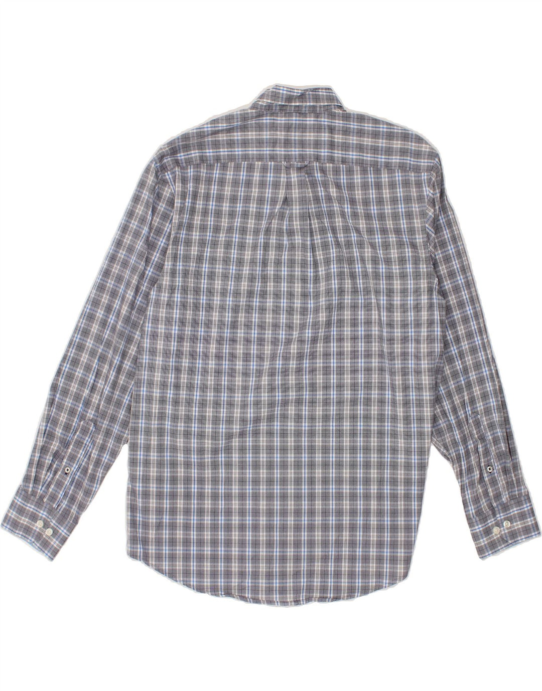 IZOD Mens Shirt Medium Blue Check Cotton Vintage Izod and Second-Hand Izod from Messina Hembry 