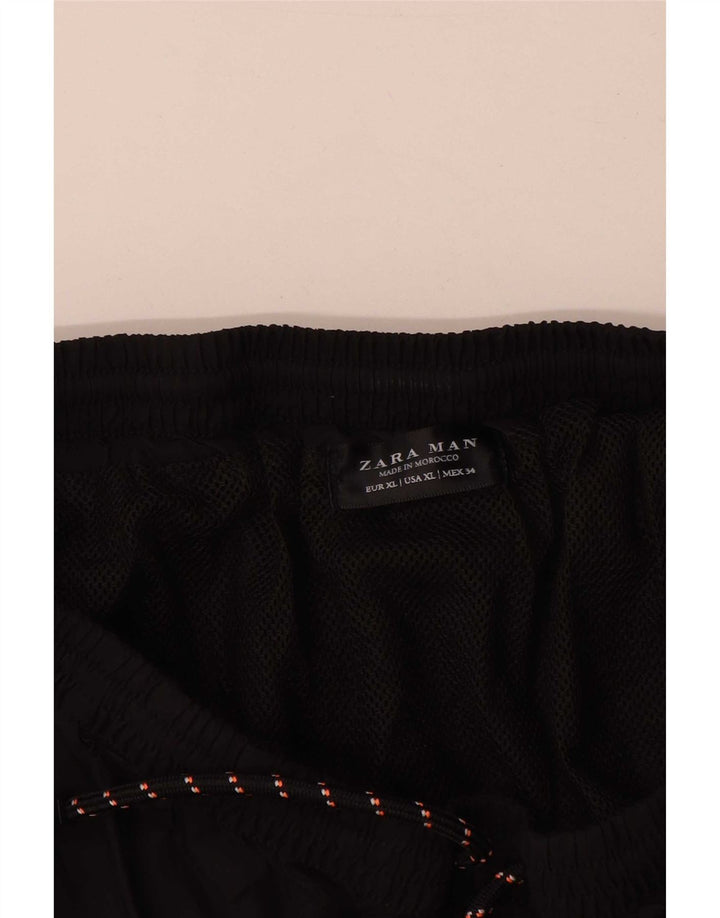 Zara Hombre Shorts Sport XL Negro Poliéster