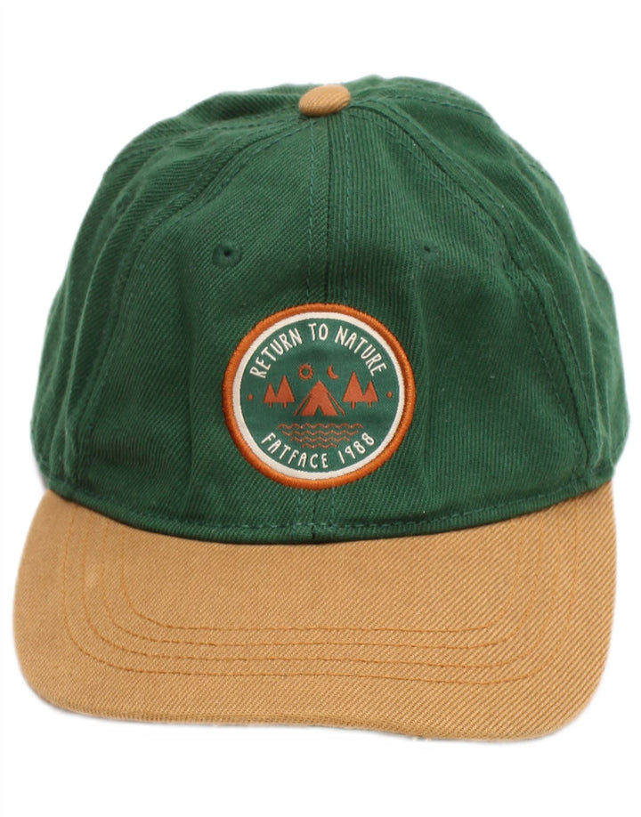 Gorra de béisbol con gráfico de hombre de Fat Face de algodón verde medio