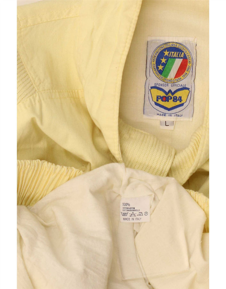 POP 84 Chaqueta bomber para hombre UK 40 Grande Algodón amarillo