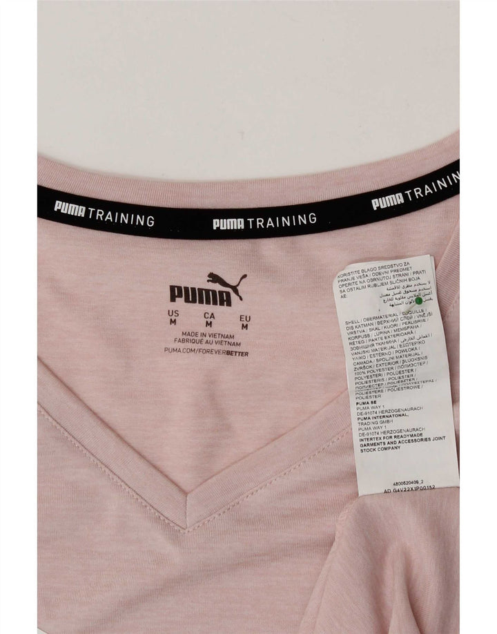Puma Camiseta gráfica para mujer Top UK 44 Poliéster rosa medio