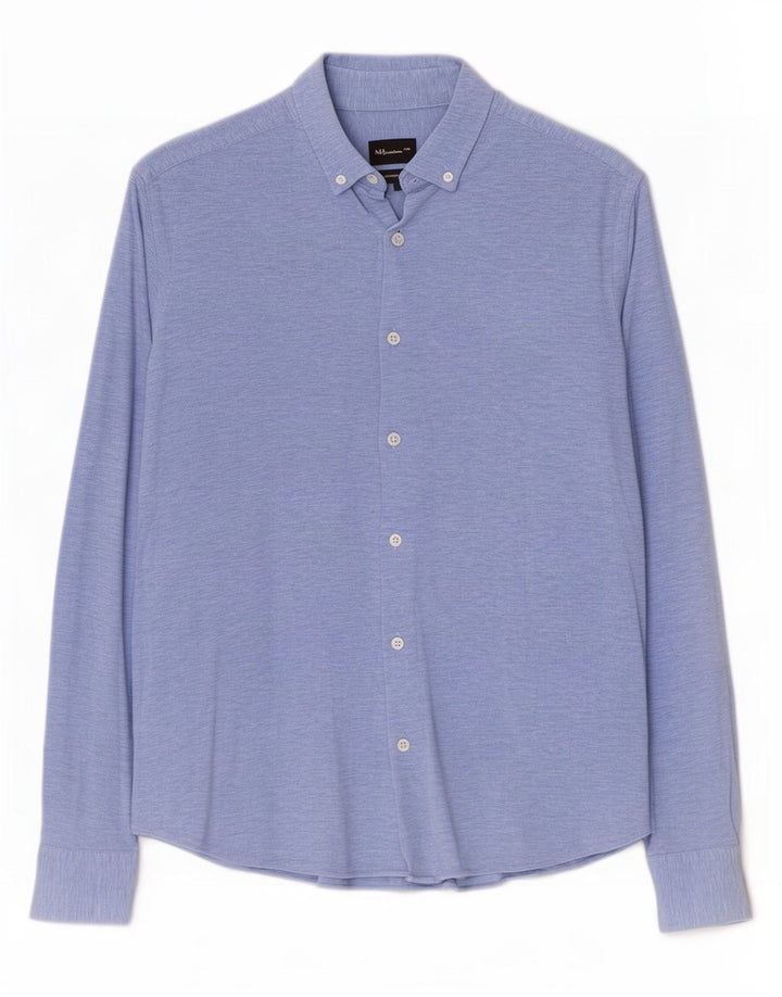 Camisa Massimo Dutti Hombre Large Azul Algodón