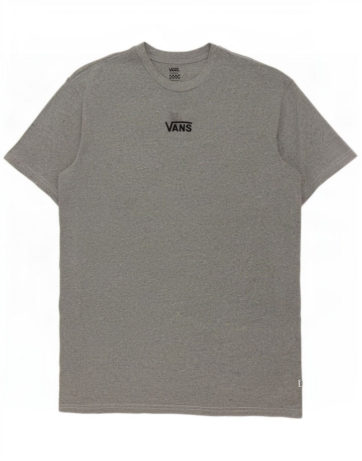 Vans Camiseta para hombre Top Small de algodón moteado gris