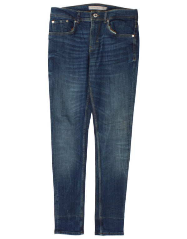 Zara Mens Slim Jeans EU 42 Large W32 L31 Algodón Azul
