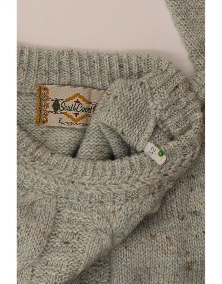 Suéter tipo jersey con cuello redondo para hombre de South Coast IT 52 Large Grey Moteado
