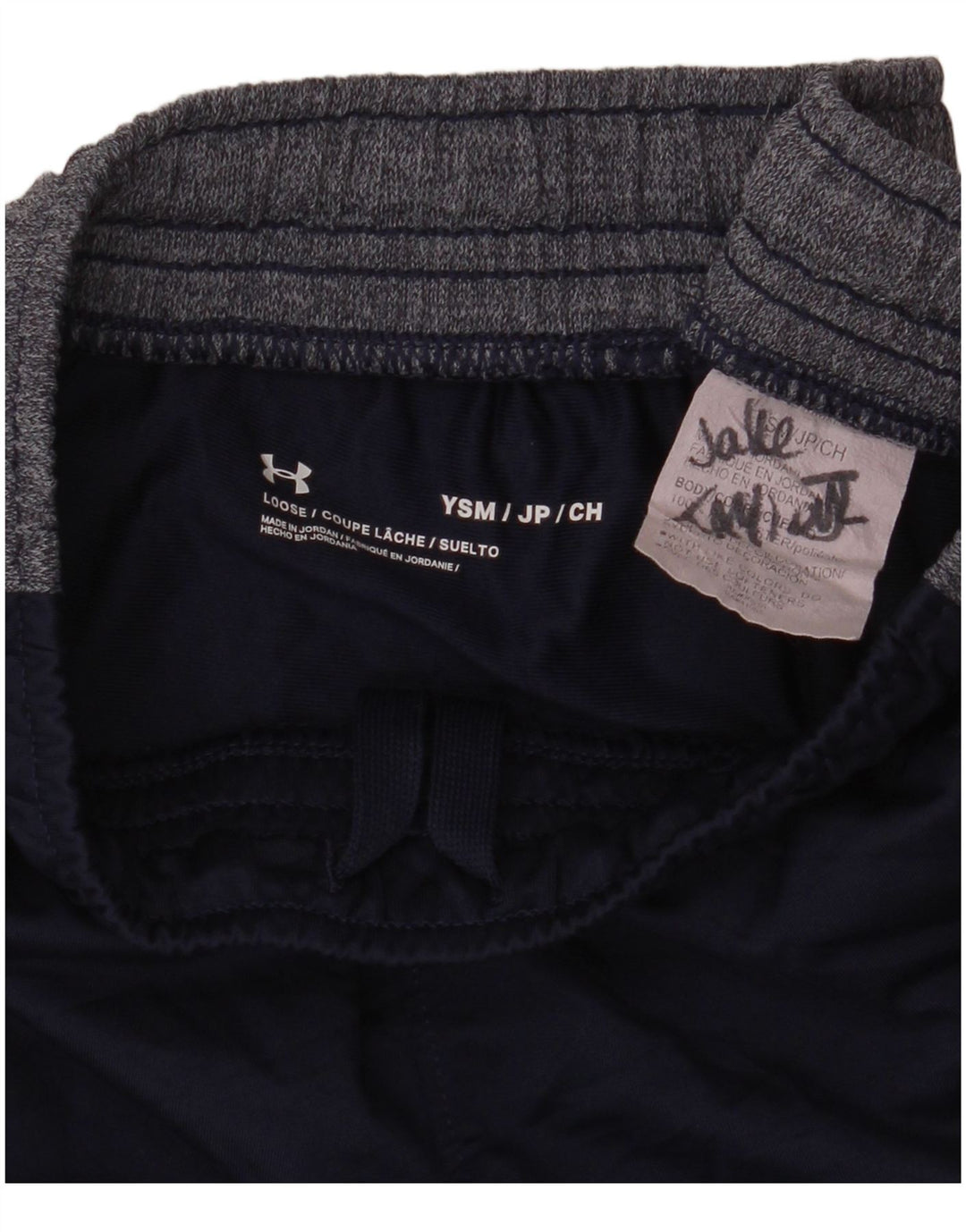 Under Armour Pantalones cortos deportivos para niños 7-8 años Small Azul marino Colorblock