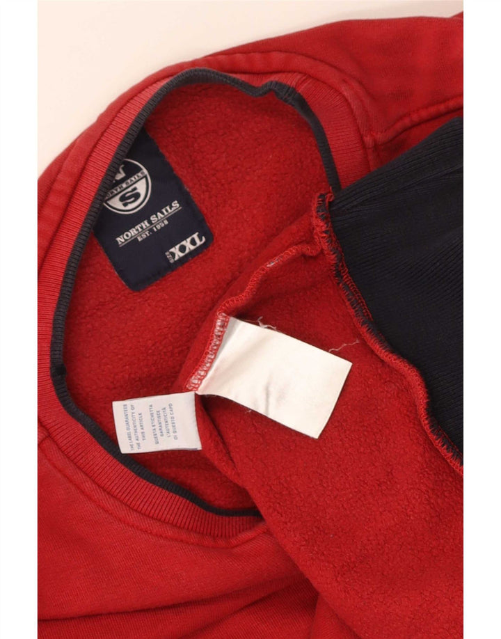 North Sails Sudadera Hombre Jersey 2XL Algodón Rojo