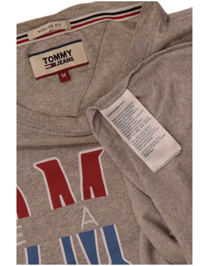 TOMMY HILFIGER Camiseta gráfica de ajuste regular para mujer UK 44 Gris medio