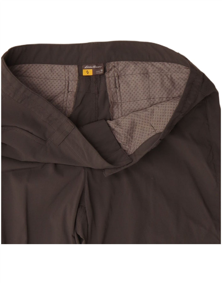 Eddie Bauer Pantalones cortos casuales para mujer US 10 grande W34 gris poliamida