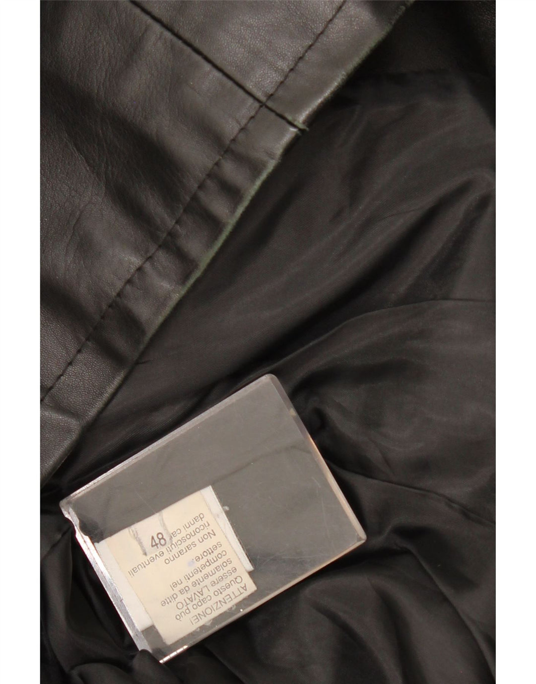 Vintage mujer 3 botones cuero Blazer chaqueta IT 48 XL cuero negro