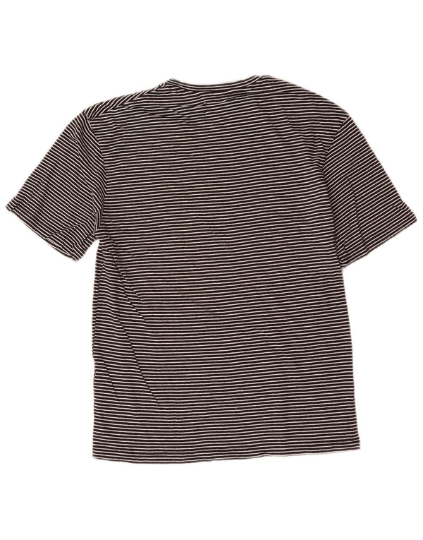 Jack & Jones Hombre Camiseta Top XS Algodón A Rayas Negro