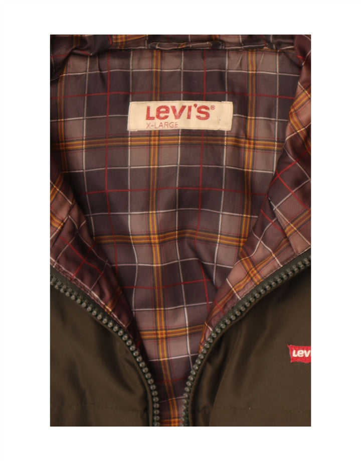 Levi's Chaqueta acolchada con capucha para hombre UK 42 XL Caqui