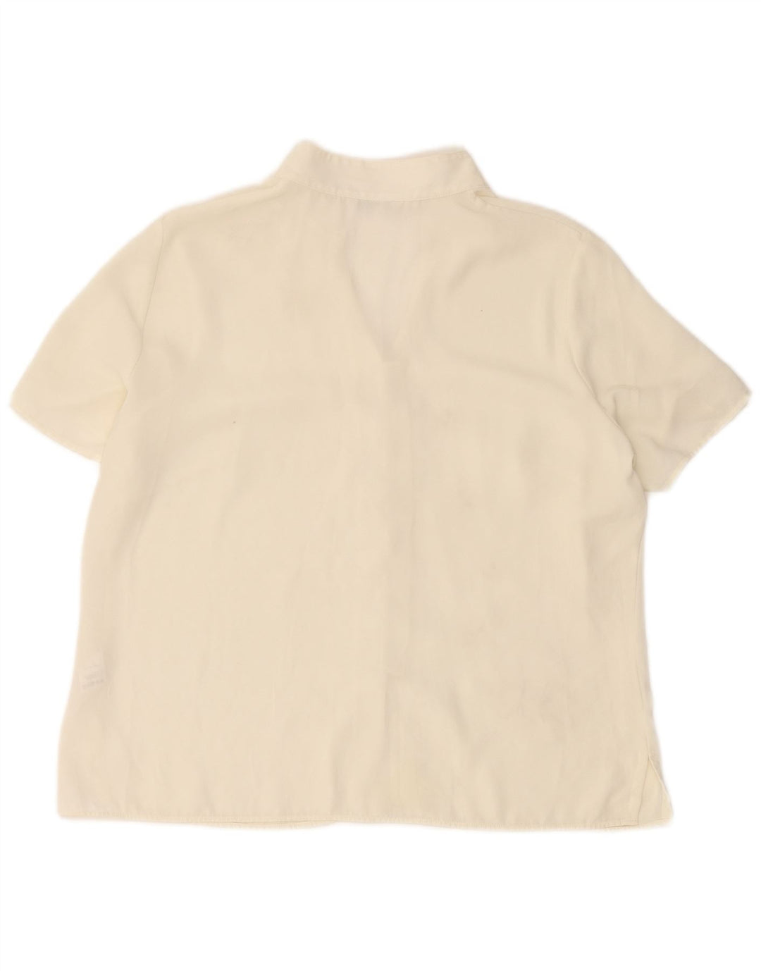 Marks & Spencer Blusa para mujer Top UK 46 Grande Poliéster floral blanco roto