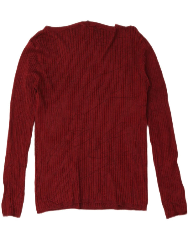 Marks & Spencer Jersey con Cuello Barco para Mujer UK 42 Medium Borgoña