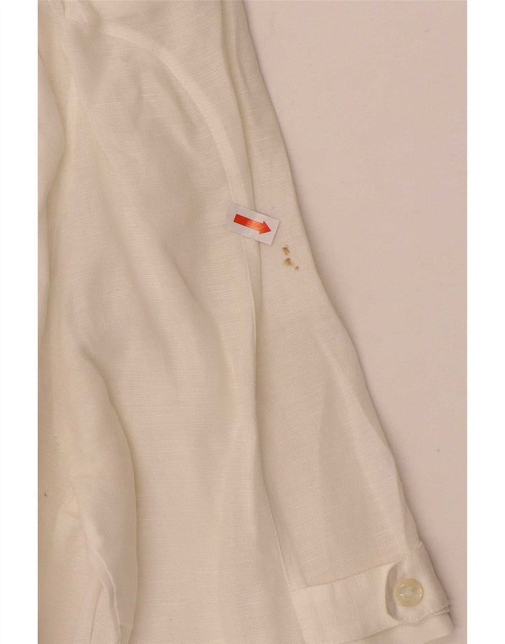 Alexander Blusa de manga corta para mujer UK 44 Grande Blanco