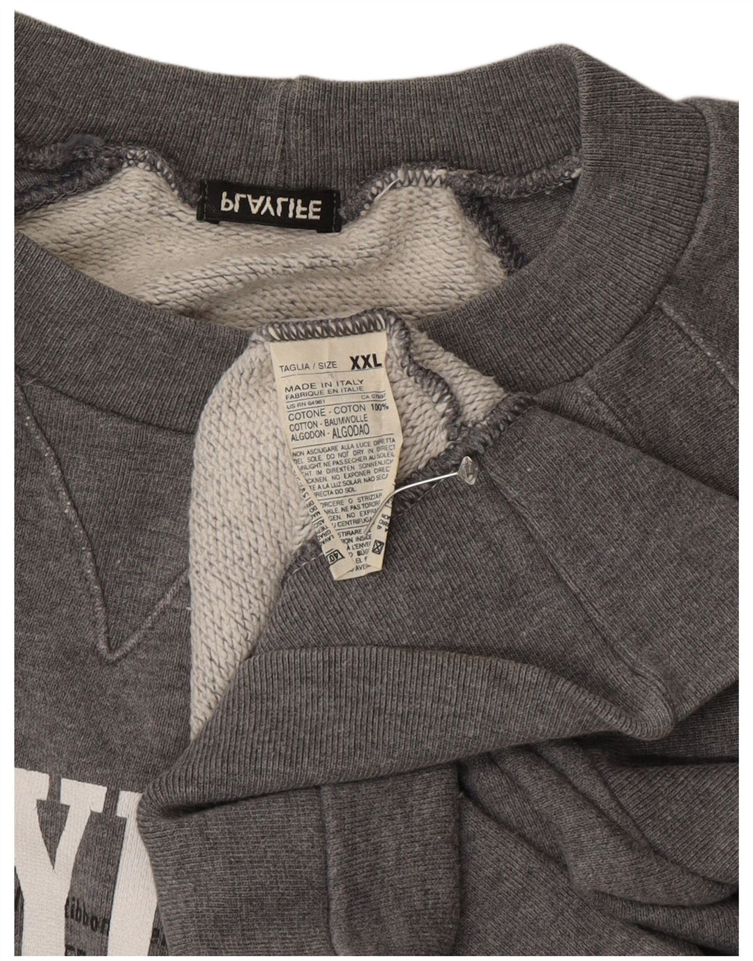 Playlife Sudadera gráfica para hombre Jumper 2XL Algodón gris