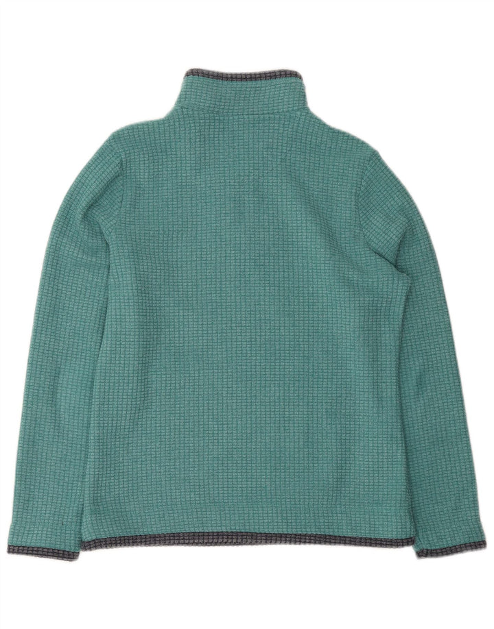 WEIRD FISH Jersey polar con cremallera y cuello para mujer UK 10 Small Green Poliéster