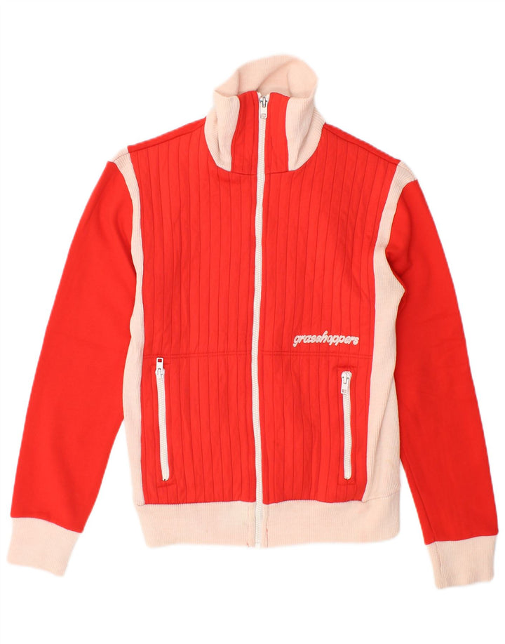 Grasshoppers Chaqueta de chándal para mujer IT 38 XS Rojo Colorblock