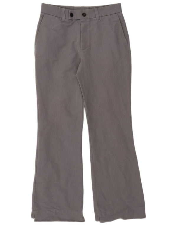Zara Mens Bootcut Traje Pantalones EU 42 Grande W32 L33 Algodón Gris