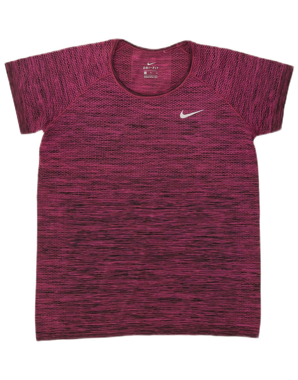 Nike Dri Fit Camiseta para Mujer UK 40 XL Rosa Moteado