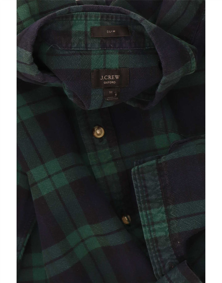 Camisa de franela ajustada Oxford para hombre J. Crew Cuadros verdes medianos