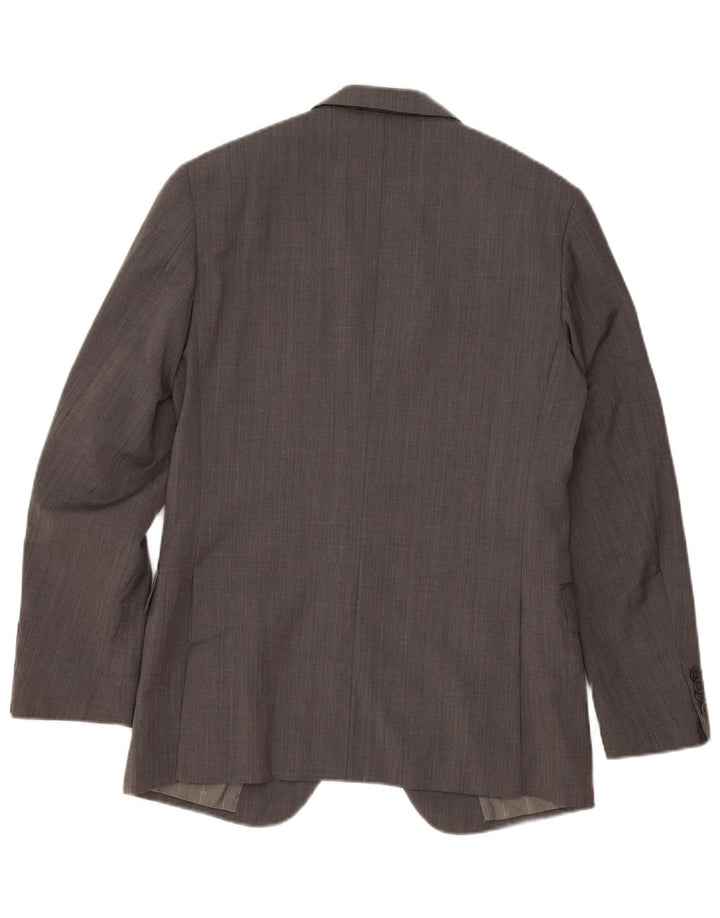 Calvin Klein Chaqueta tipo blazer de 2 botones para hombre IT 48 Lana gris medio