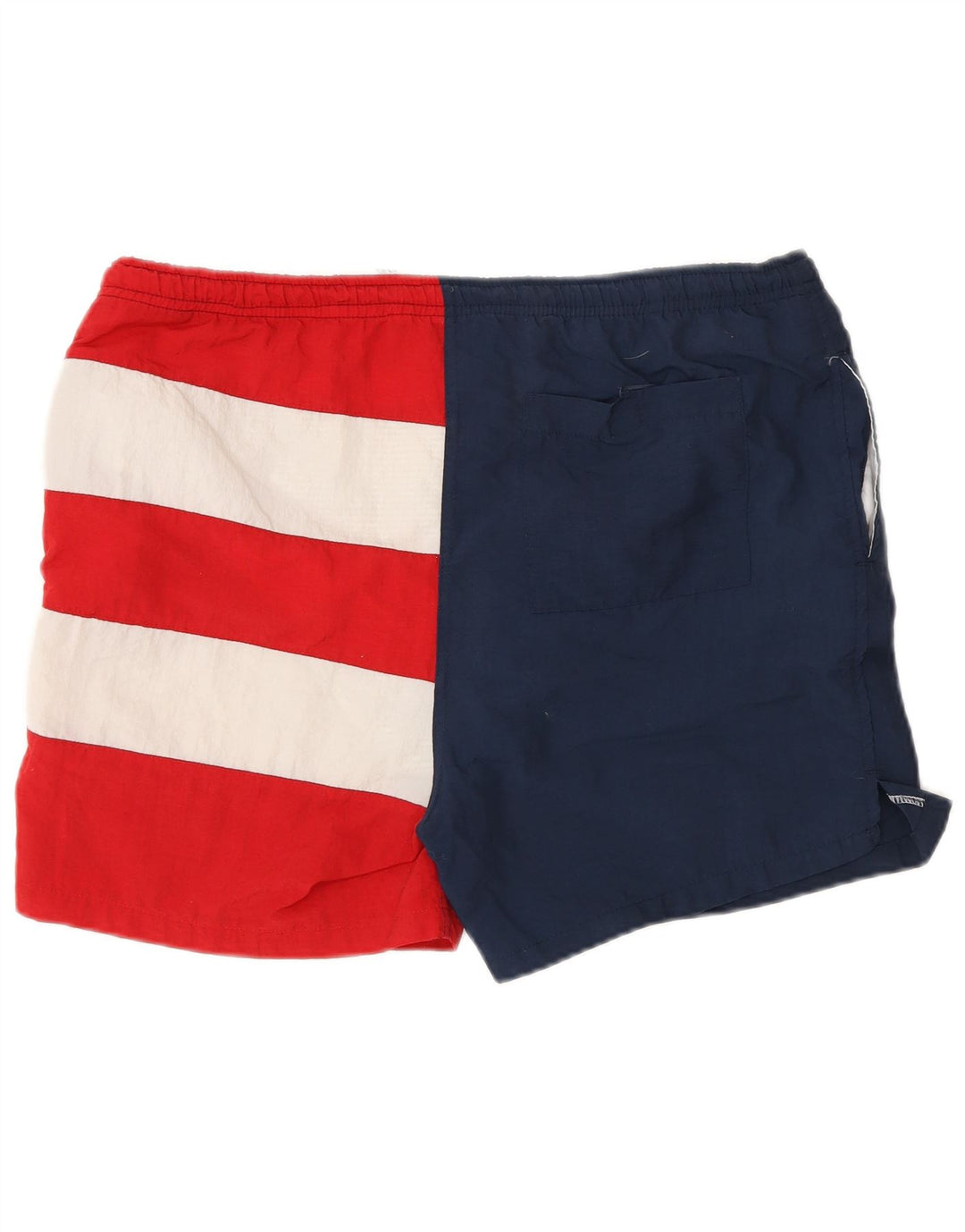 Bañador vintage con estampado gráfico para hombre, nailon color block mediano, multicolor