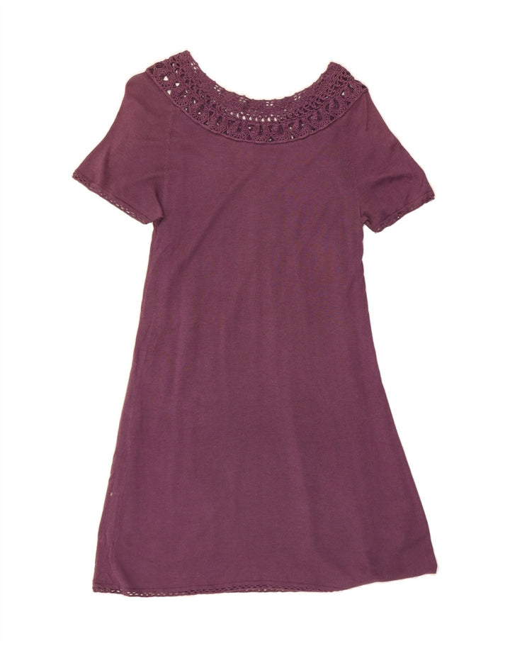 MASSIMO DUTTI Womens Basic Dress UK 14 Large Burgundy Viscose Vintage Massimo Dutti and Second-Hand Massimo Dutti from Messina Hembry 