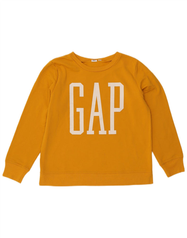 GAP Sudadera con gráfico extragrande para mujer UK 10 Small Yellow Cotton