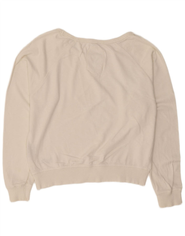 Superdry Sudadera Jumper para Mujer Reino Unido 46 Grande Algodón Blanco