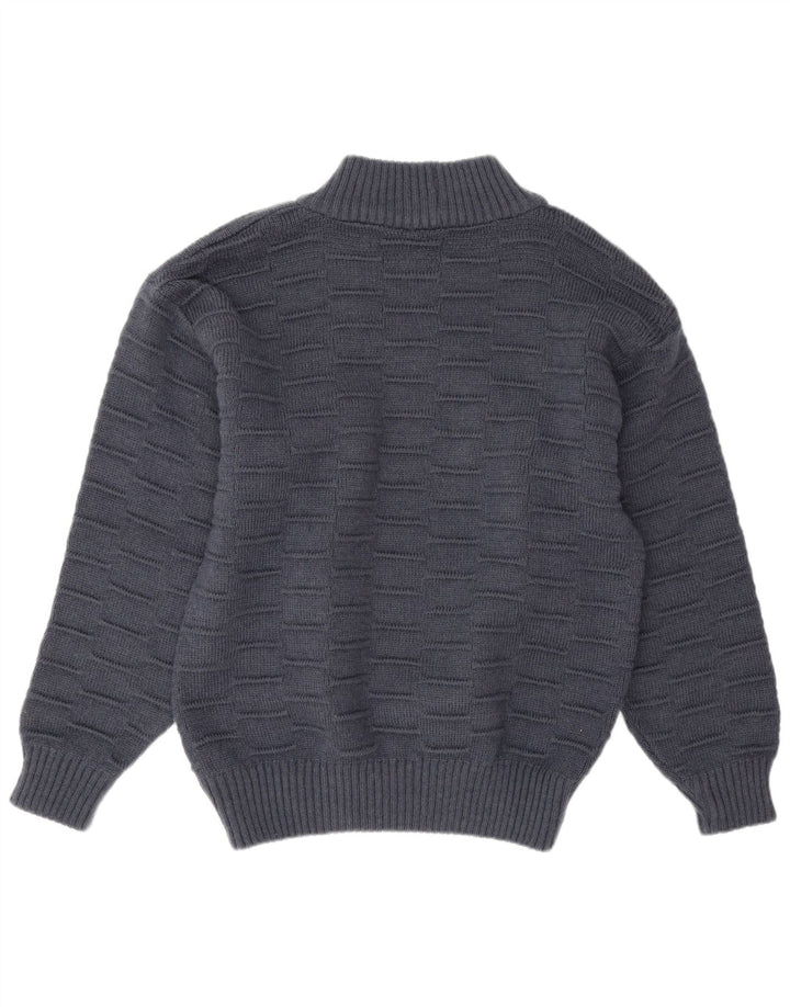 Vintage hombres tortuga cuello jumper suéter XL azul marino