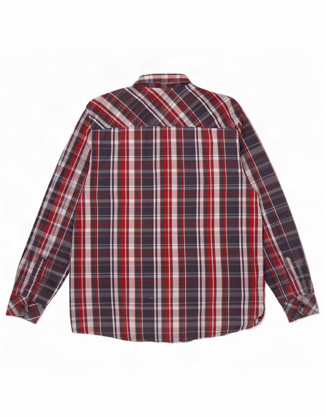 Mustang Camisa Regular Fit para Hombre Algodón A Cuadros Azul Grande