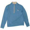 Adidas Hombre Zip Neck Jersey Chándal Top Azul Medio Poliéster