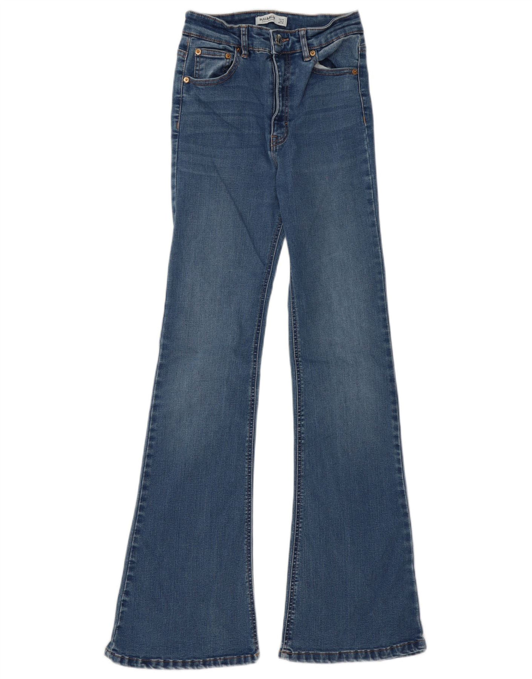 Vaqueros acampanados para mujer Pull & Bear EU 36 Small W26 L32 Azul