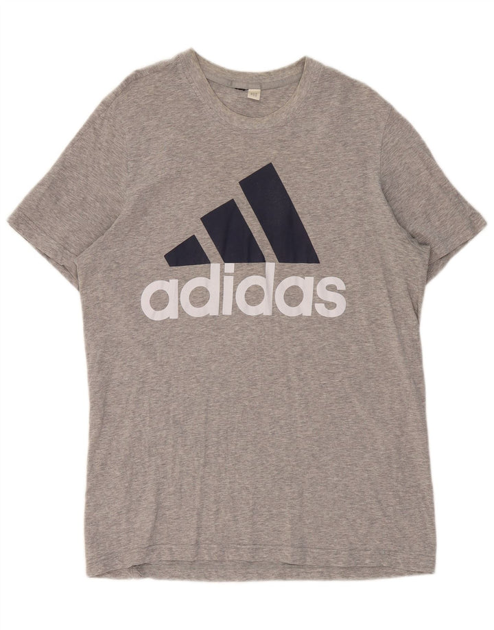 ADIDAS Camiseta gráfica para hombre Top Grande Gris