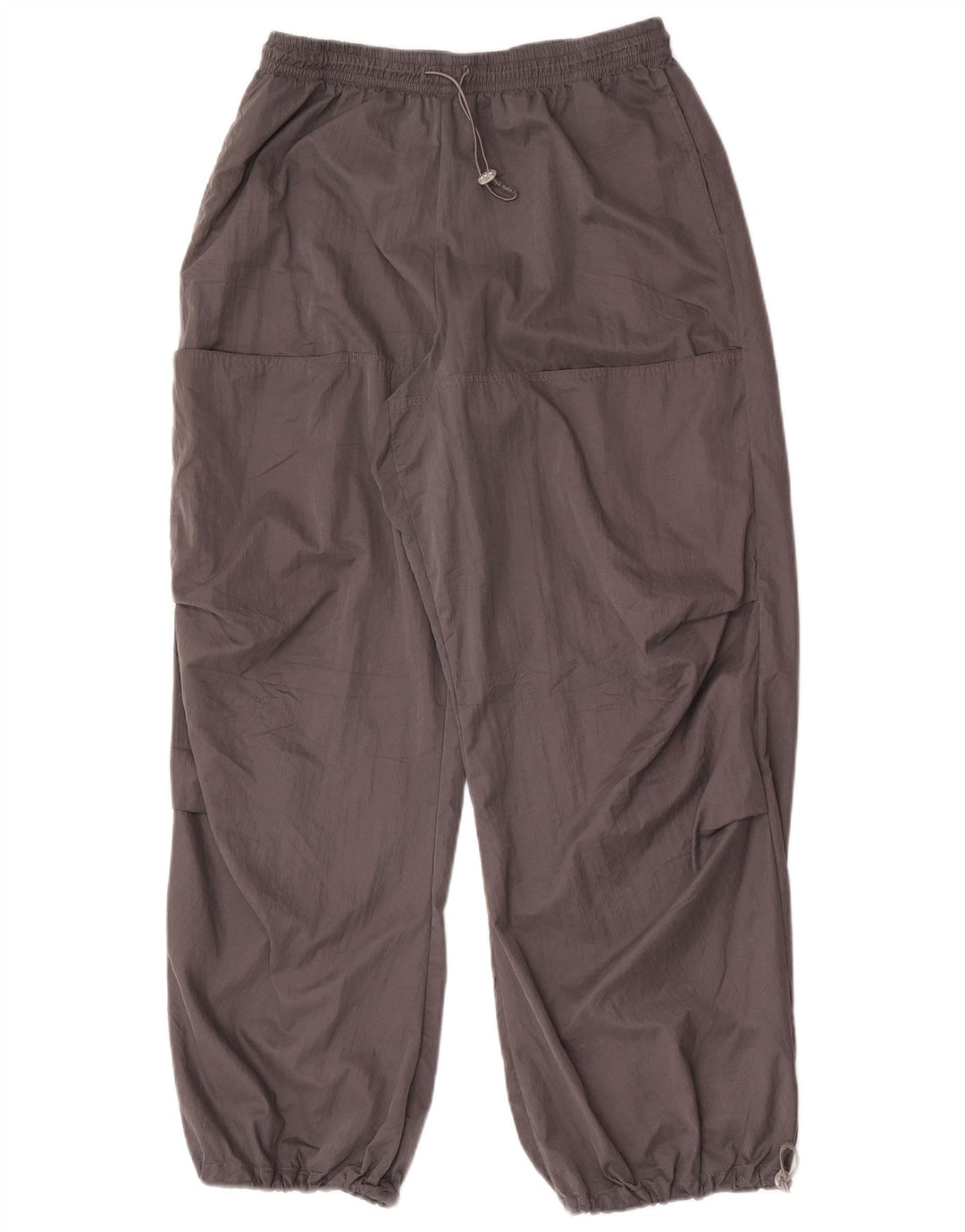 Zara Mujer Cargo Chándal Pantalones Joggers UK 44 Grande Gris Poliéster