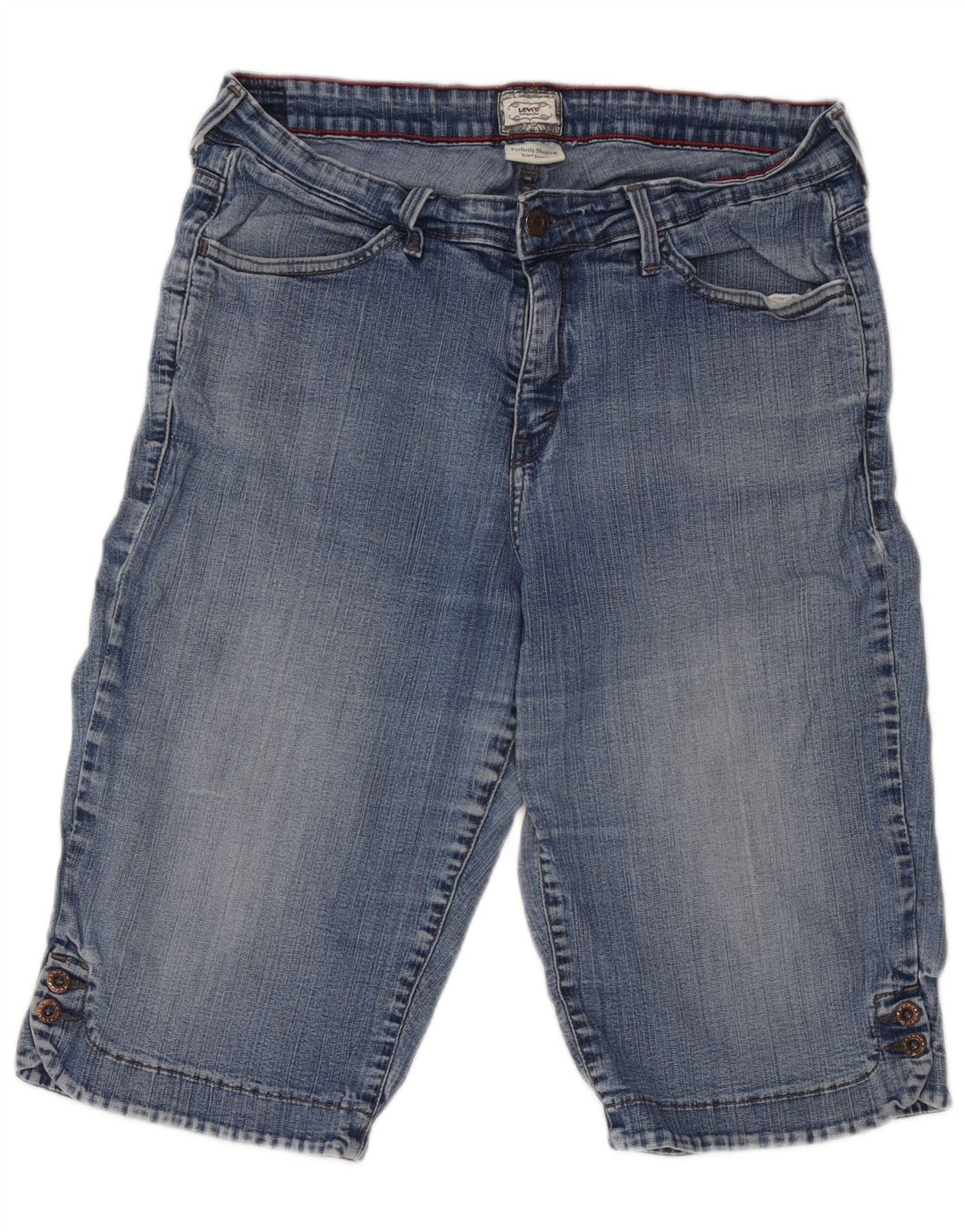 Levi's Bermudas vaqueras ajustadas 512 para mujer W34 Large Blue