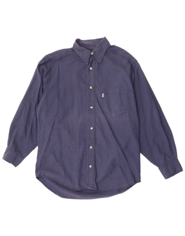 Levi's Hombre Camisa De Cuadros De Algodón A Cuadros Azul Medio