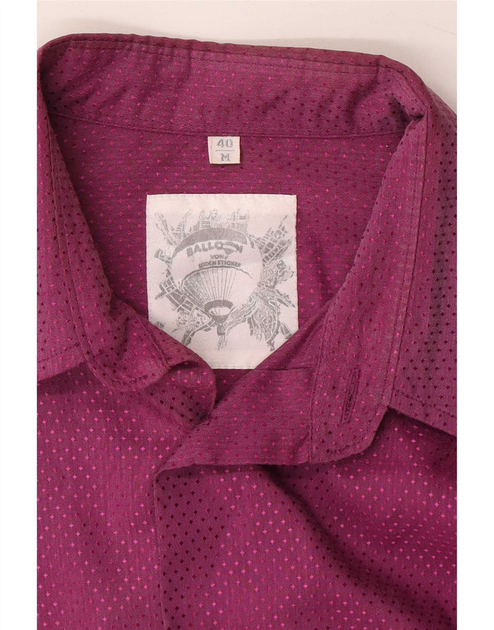 Balloon Camisa para hombre Talla 40 Medium Maroon Spotted