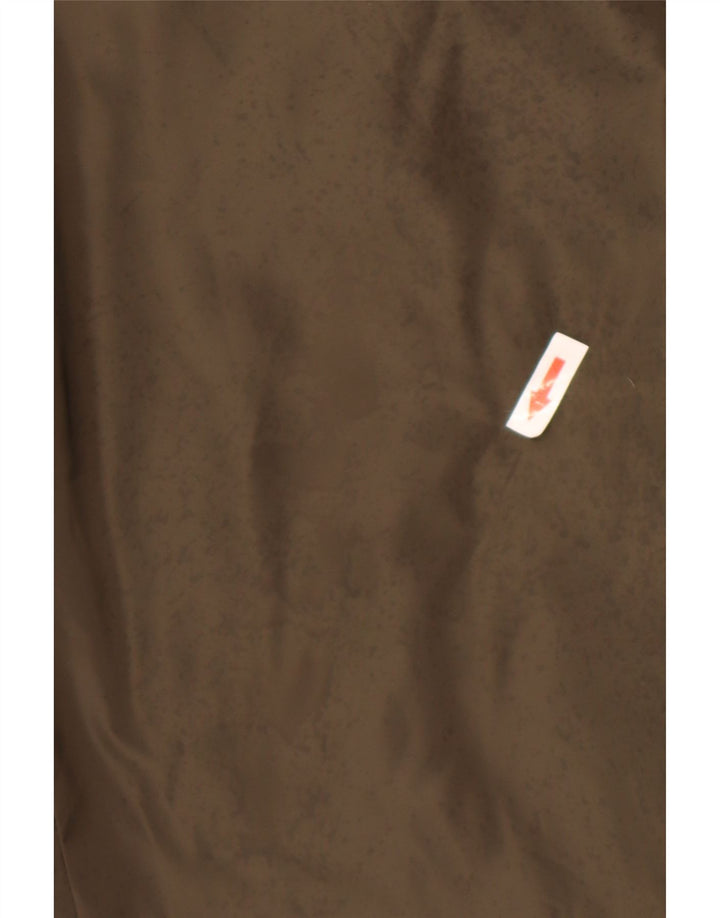 Zara Mens Cazadora Bomber Con Capucha UK 44 2XL Caqui Poliéster