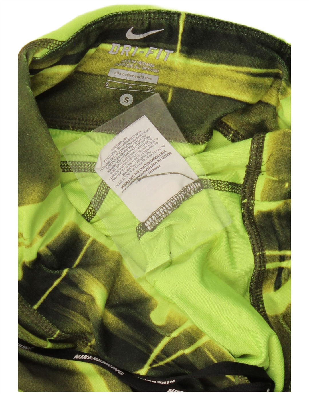 Nike Pantalones de chándal Dri Fit para Mujer UK 8 Small Green Check Poliéster