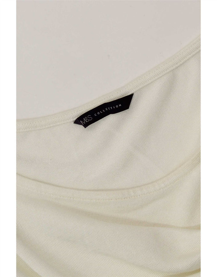 Marks & Spencer Top para mujer manga 3/4 UK 40 XL Blanco roto