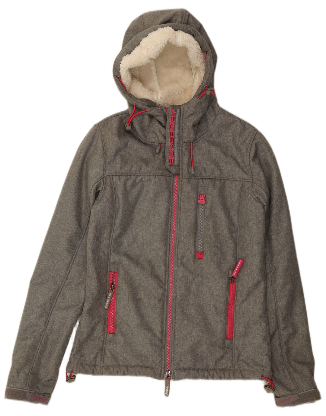 SUPERDRY Chaqueta cortavientos The Windtrekker Graphic para mujer UK 6 XS Gris