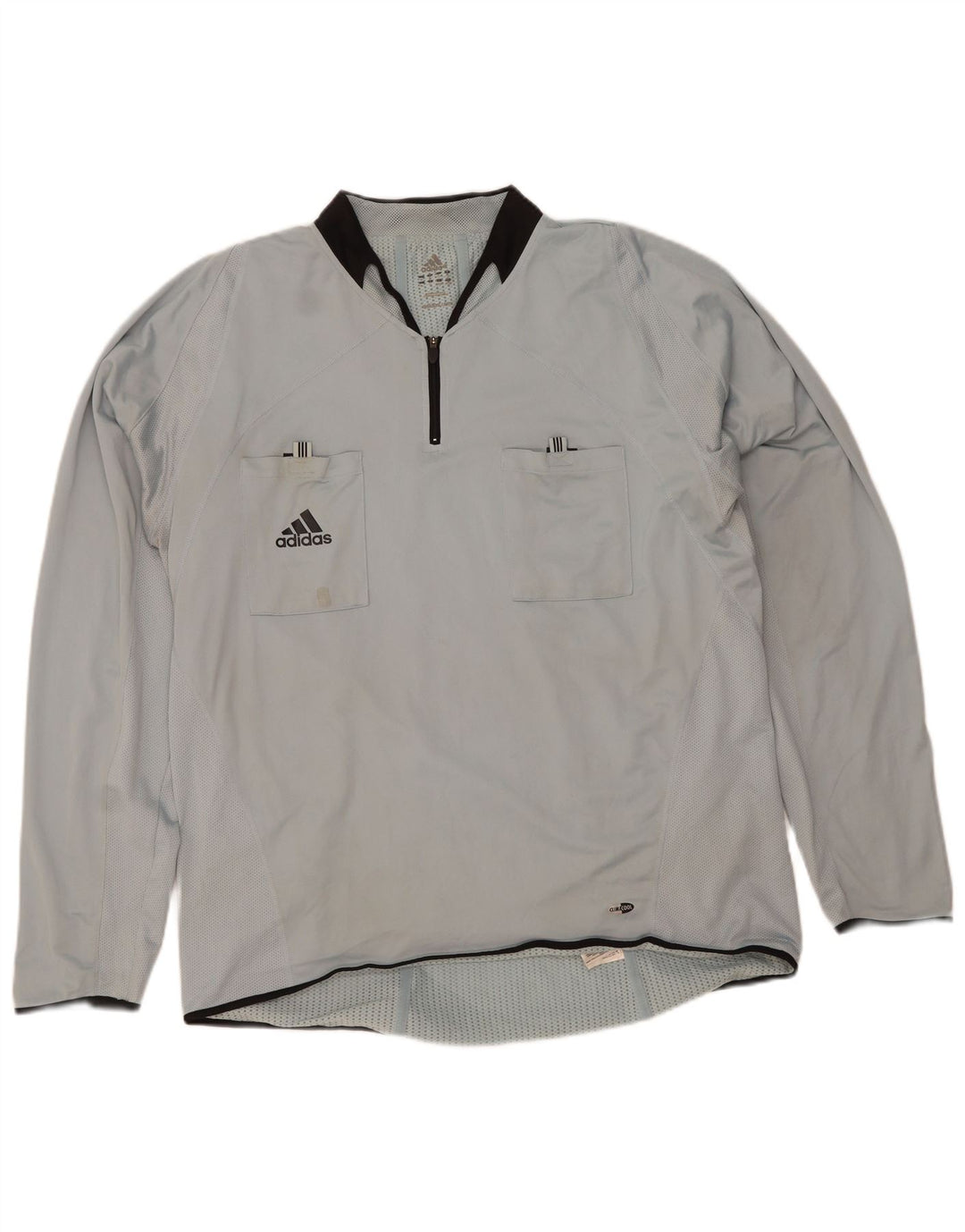 ADIDAS Mens Pullover Tracksuit Top XL Blue Colourblock Polyester